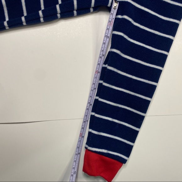 Boys 3T Navy blue Carters winter Bulldog Footed fleece Onesie - Picture 9 of 10